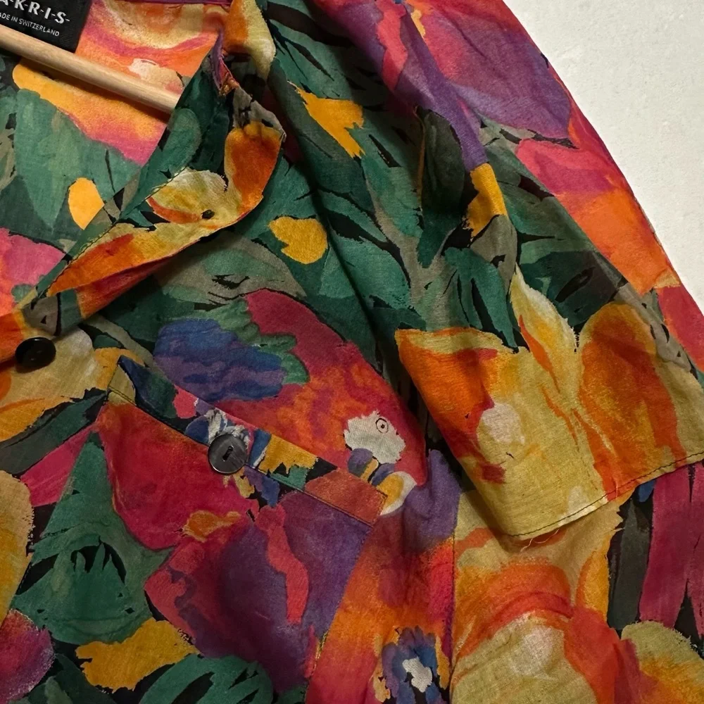 Akris Multicolor Floral Blouse - Picture 3 of 5